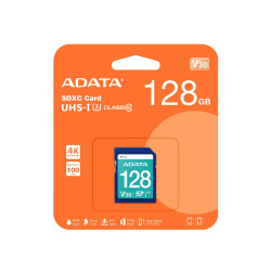 Secure Digital ADATA V30 SDXC UHS-I U3 ADATA ASDX128GUI3V30S-R